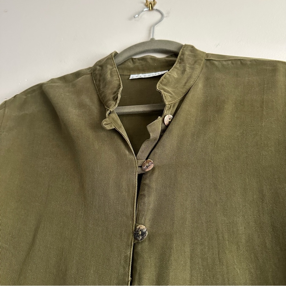 Bryn Walker • Button-Up Tencel Long Sleeve Blouse - Picture 3 of 8